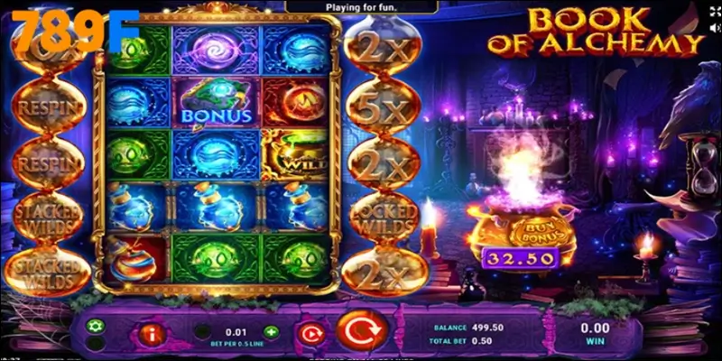 Roll in Money – Slot 2025 biến giấc mơ thành hiện thực 1 Thế giới kỳ ảo trong game Alchemy